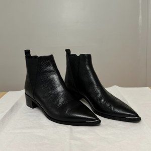 Acne Studios Jensen Pebbled Leather Ankle Boots - EU 40/US 9, Black